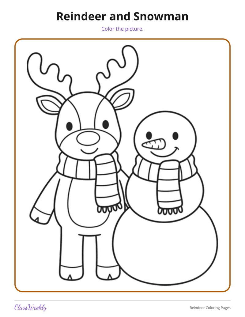 Reindeer Coloring Pages - Page 4
