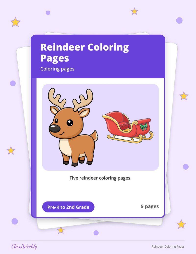 Reindeer Coloring Pages - Page 1
