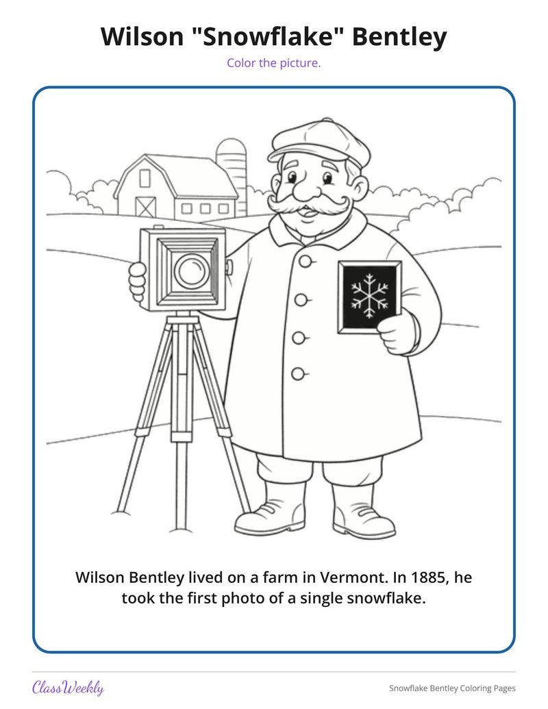Snowflake Bentley Coloring Pages - Page 2