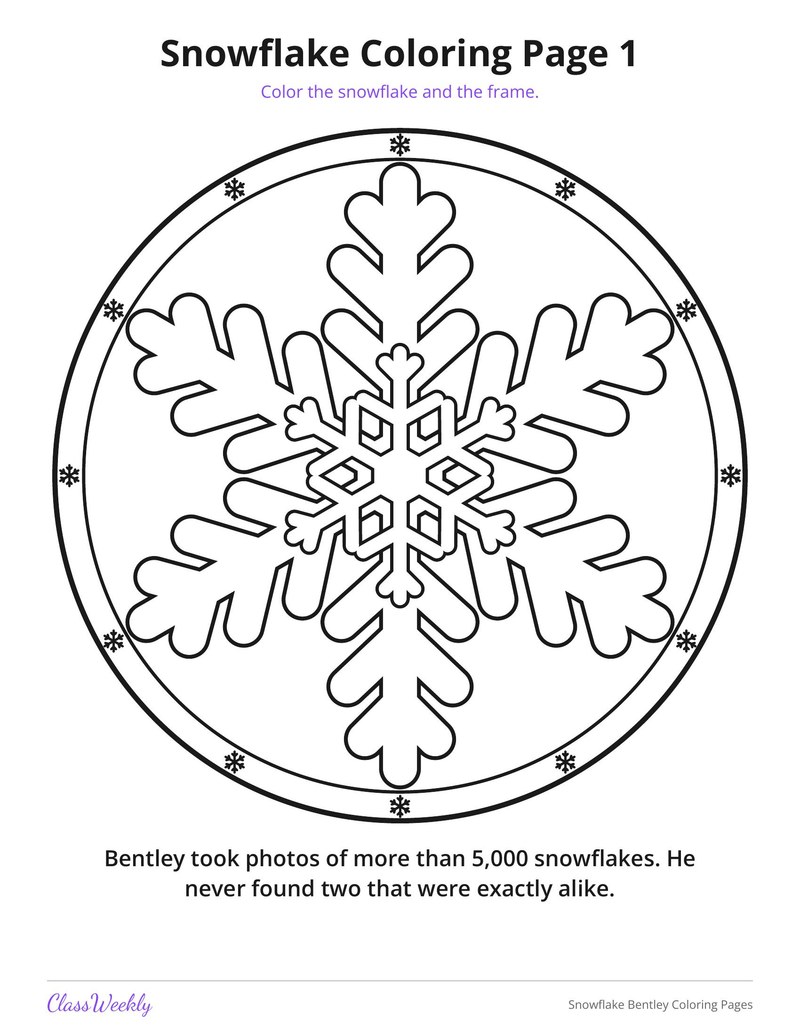 Snowflake Bentley Coloring Pages - Page 3