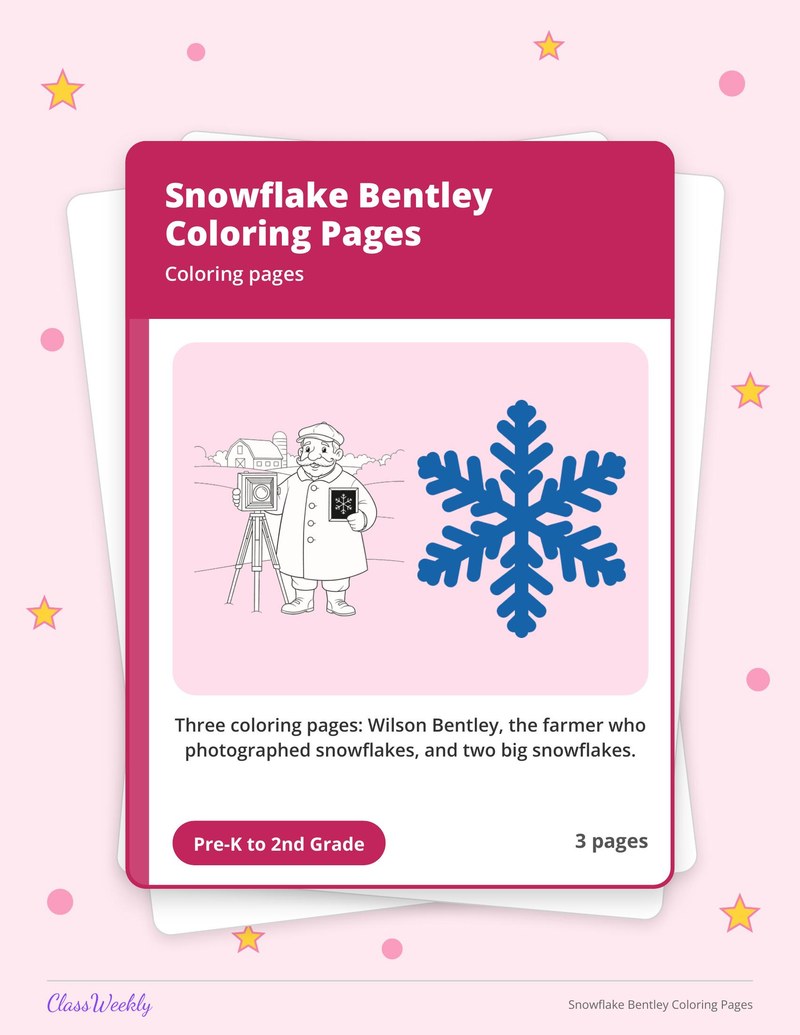 Snowflake Bentley Coloring Pages - Page 1