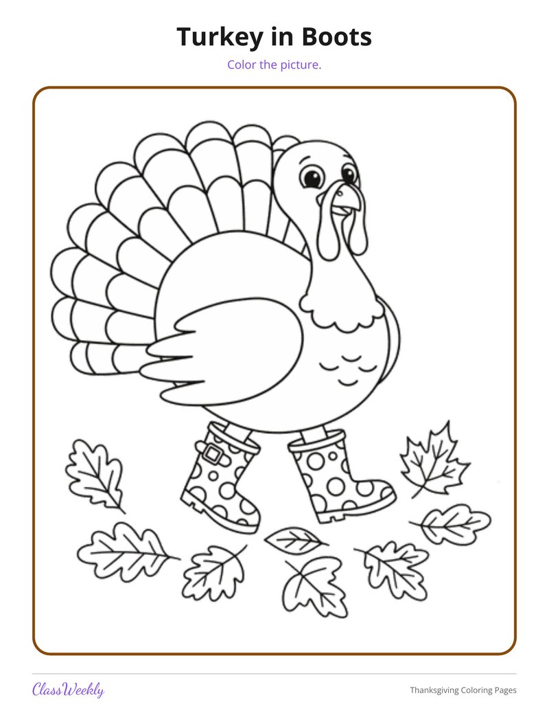 Thanksgiving Coloring Pages: Turkeys, Corn and Family Feast - Page 3