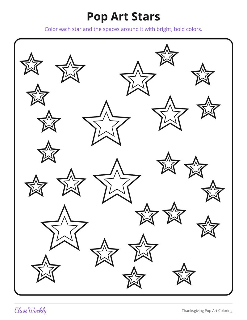 Thanksgiving Pop Art Coloring - Page 4