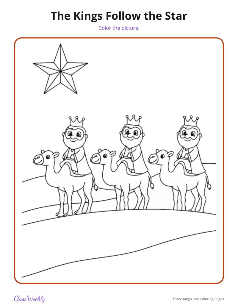 Three Kings Day Coloring Pages - Page 2
