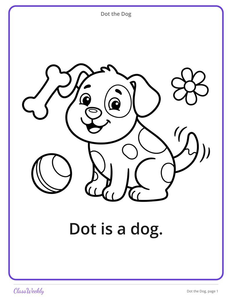 Dot the Dog: Short O Decodable Reader