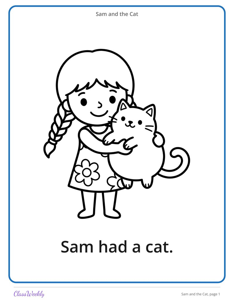 Sam and the Cat: Short A Decodable Reader