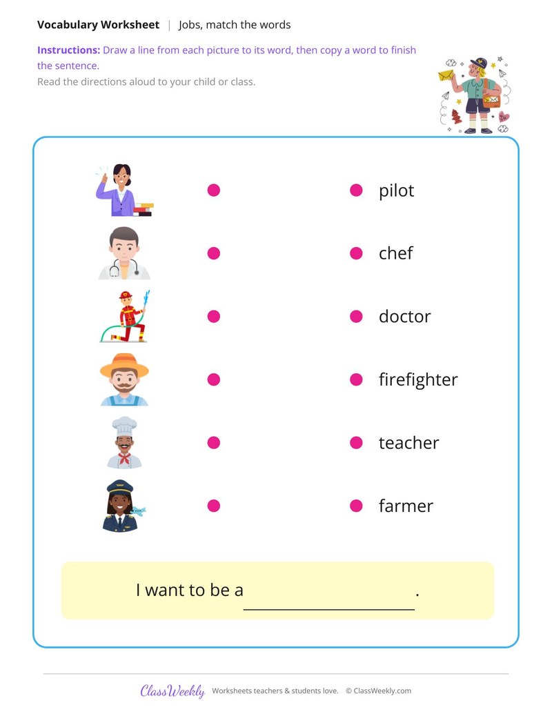 Match the Words: Jobs