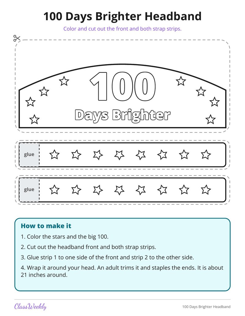 100 Days Brighter Headband
