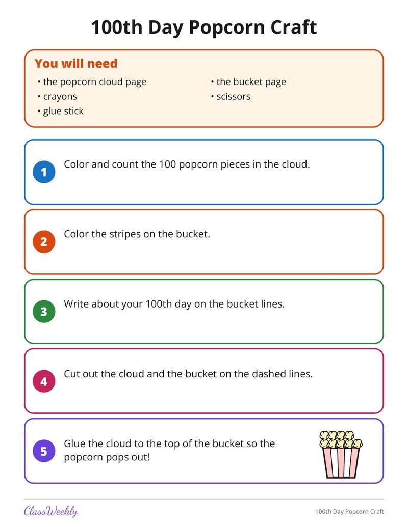 100th Day Popcorn Craft - Page 2