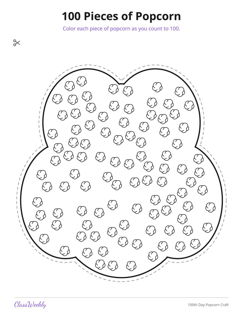100th Day Popcorn Craft - Page 3