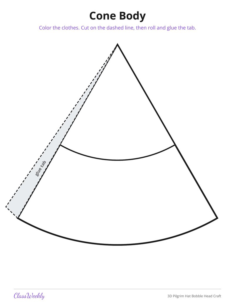 3D Pilgrim Hat Bobble Head Craft - Page 3