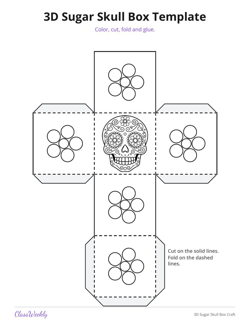 3D Sugar Skull Box Craft - Page 2