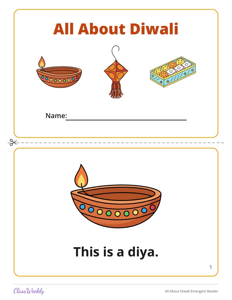 All About Diwali Emergent Reader