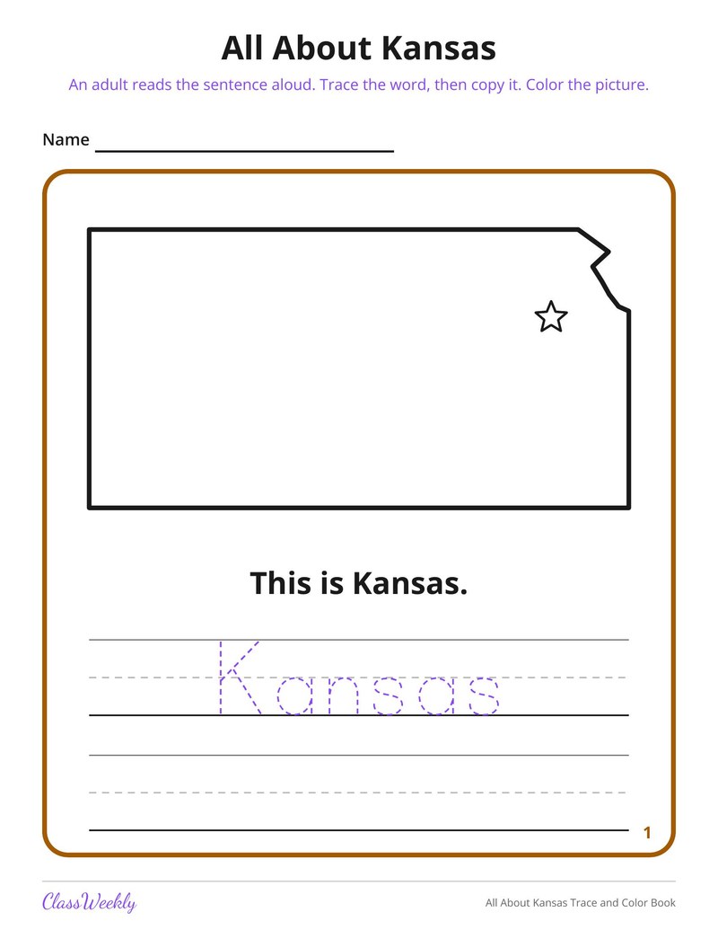 All About Kansas Trace and Color Book - Page 2