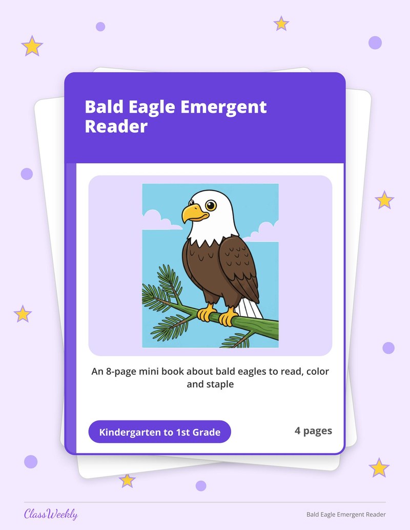 Bald Eagle Emergent Reader - Page 1