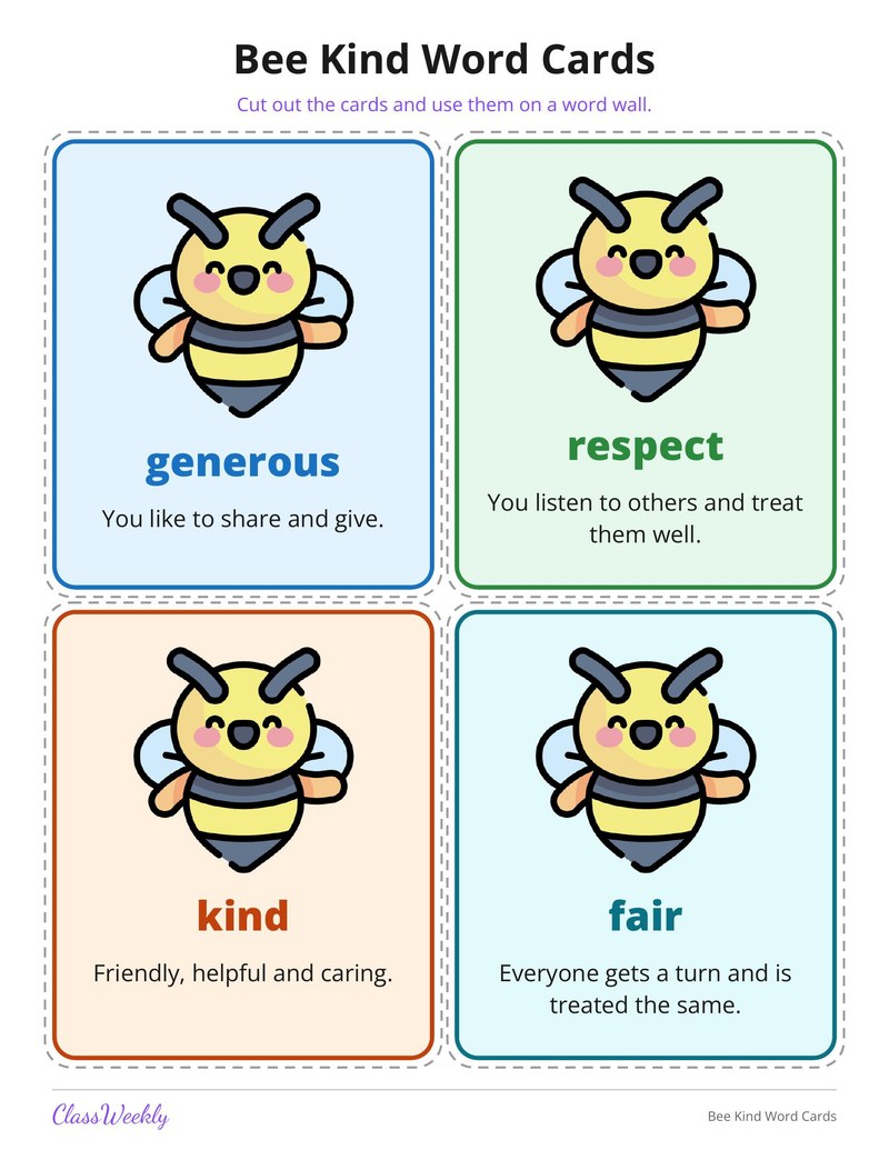Bee Kind Word Cards - Page 4