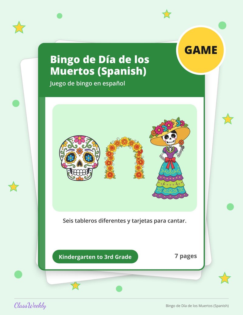 Bingo de Día de los Muertos (Spanish) - Page 1