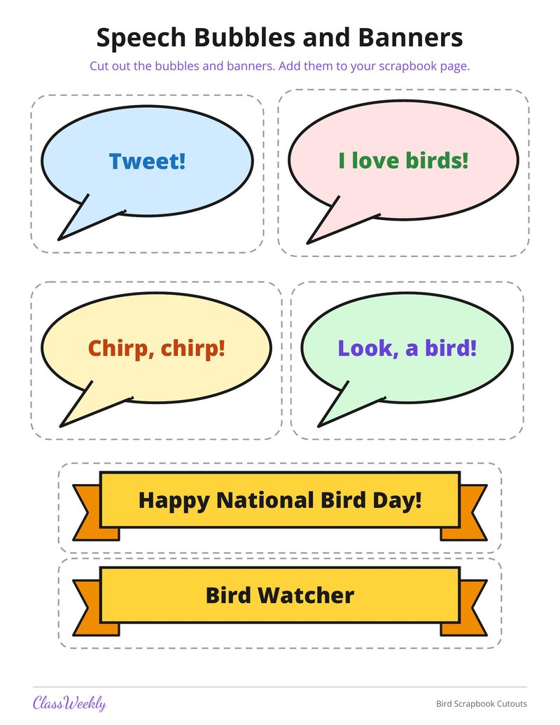 Bird Scrapbook Cutouts - Page 4