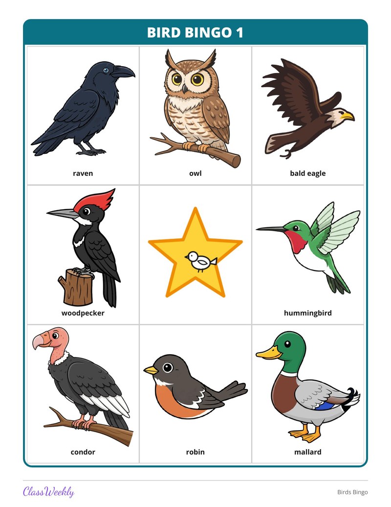 Birds Bingo - Page 2