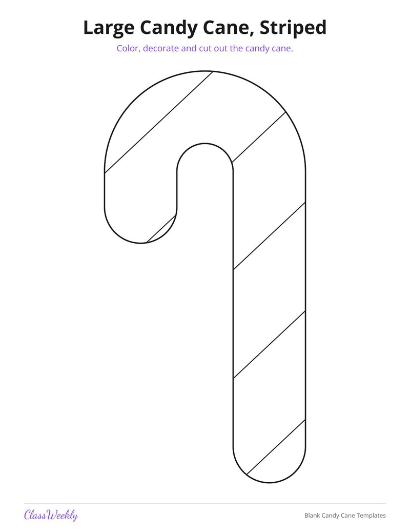 Blank Candy Cane Templates - Page 2
