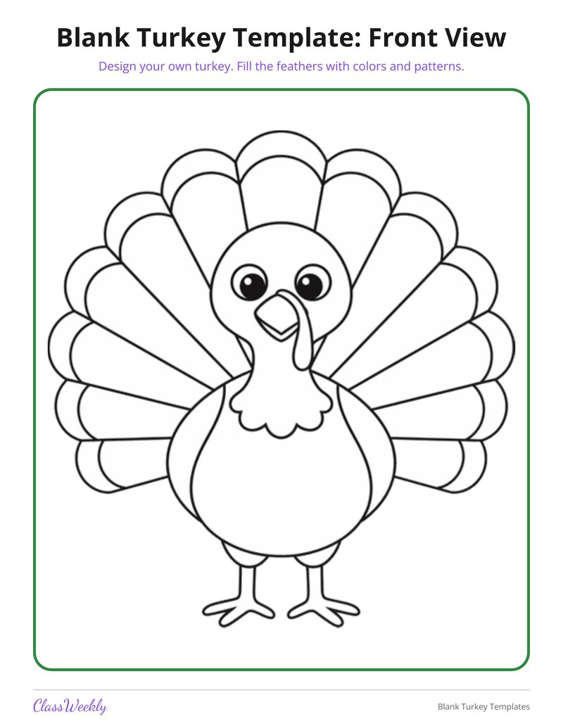Blank Turkey Templates - Page 1