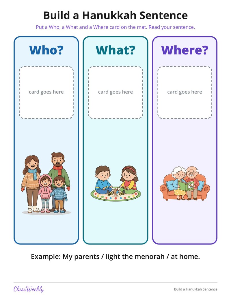 Build a Hanukkah Sentence - Page 2