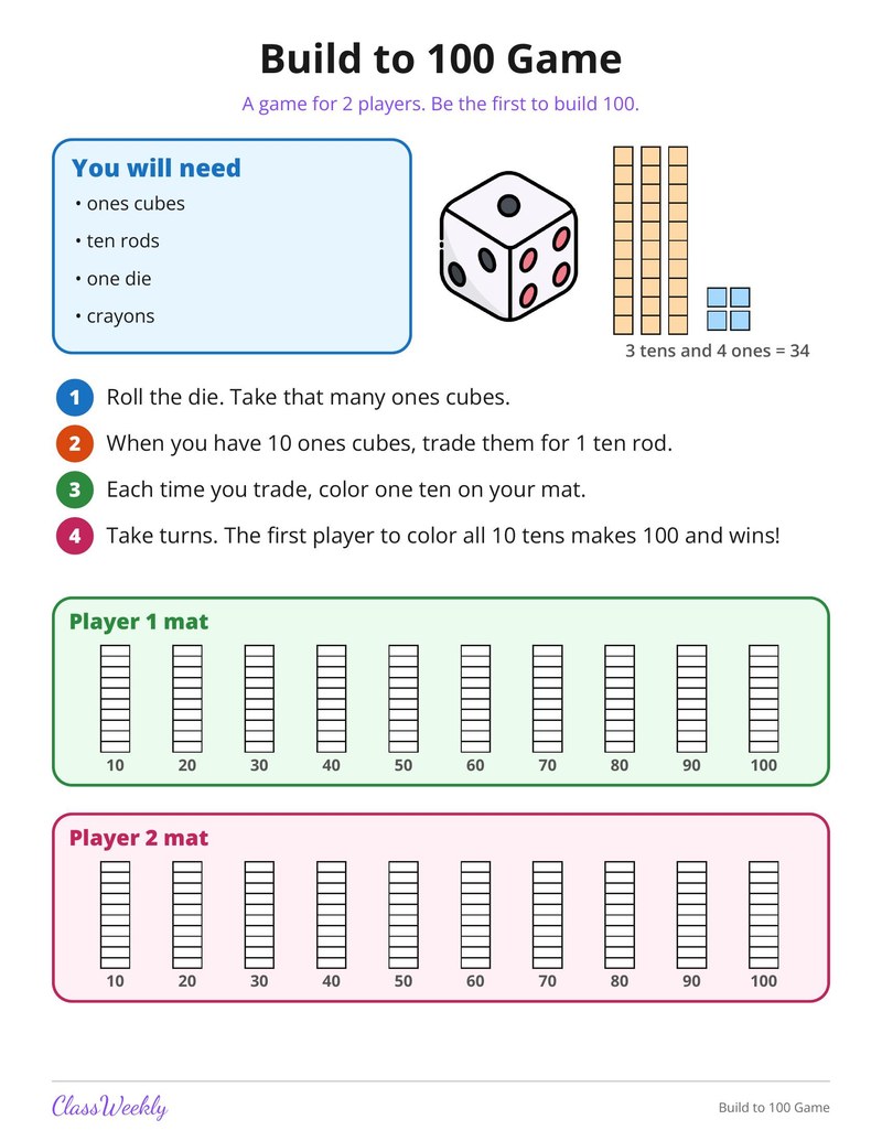 Build to 100 Game