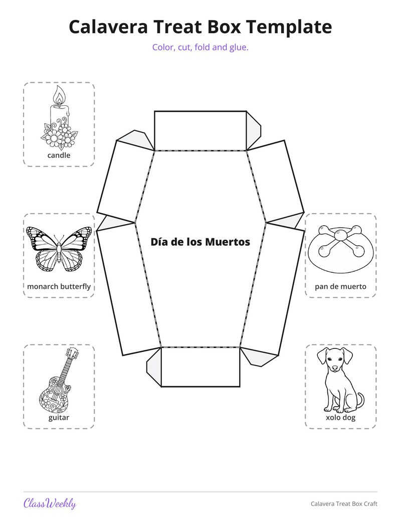 Calavera Treat Box Craft - Page 2