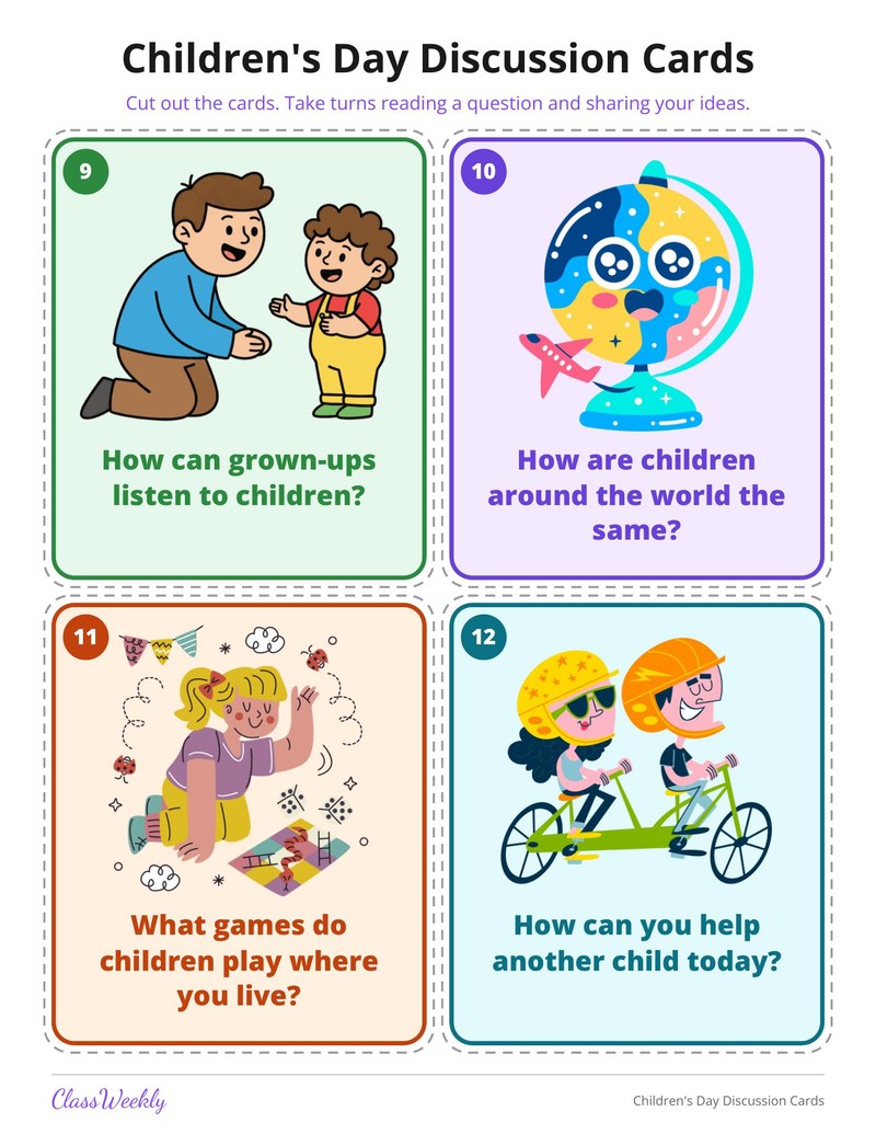 Children's Day Discussion Cards