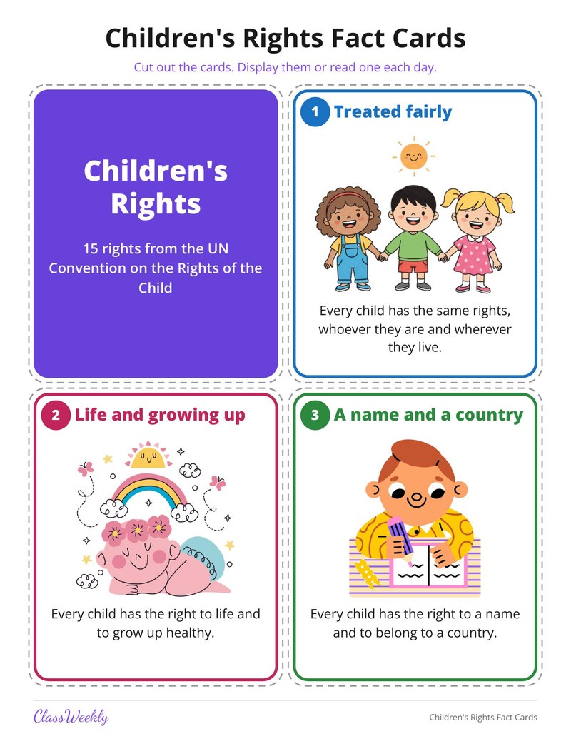 Children's Rights Fact Cards - Page 2