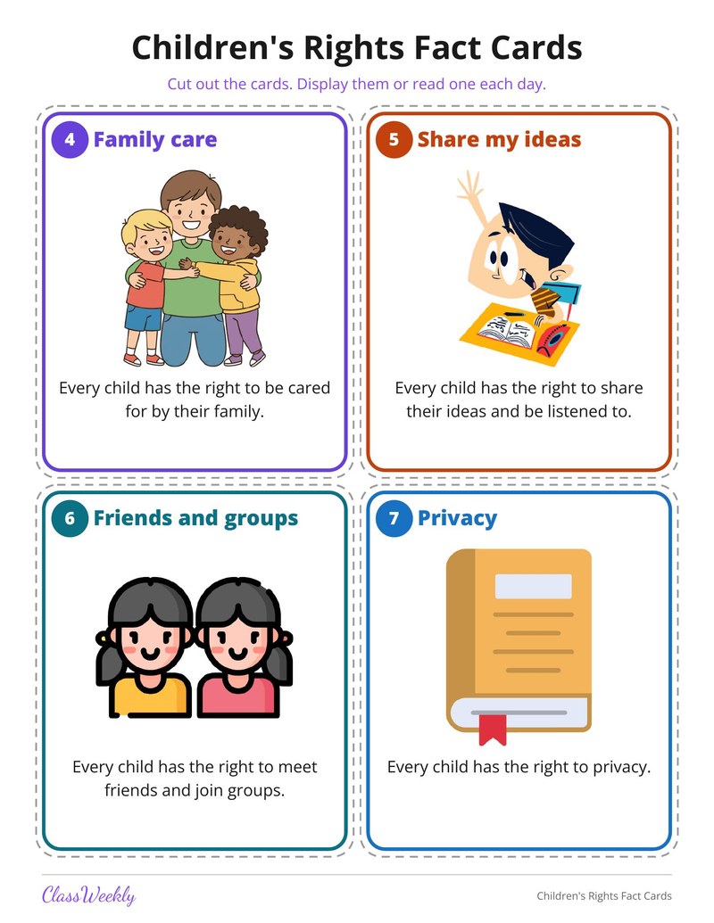 Children's Rights Fact Cards - Page 3