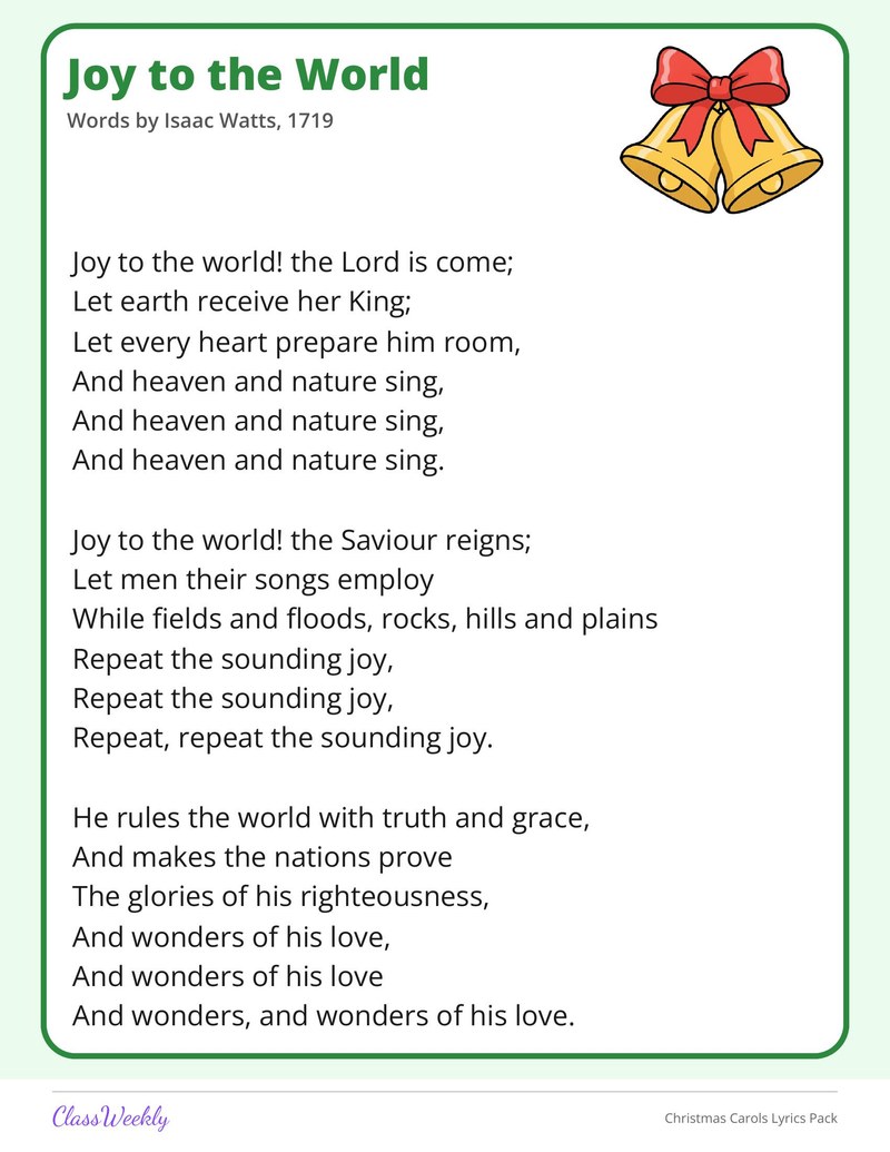 Christmas Carols Lyrics Pack - Page 3