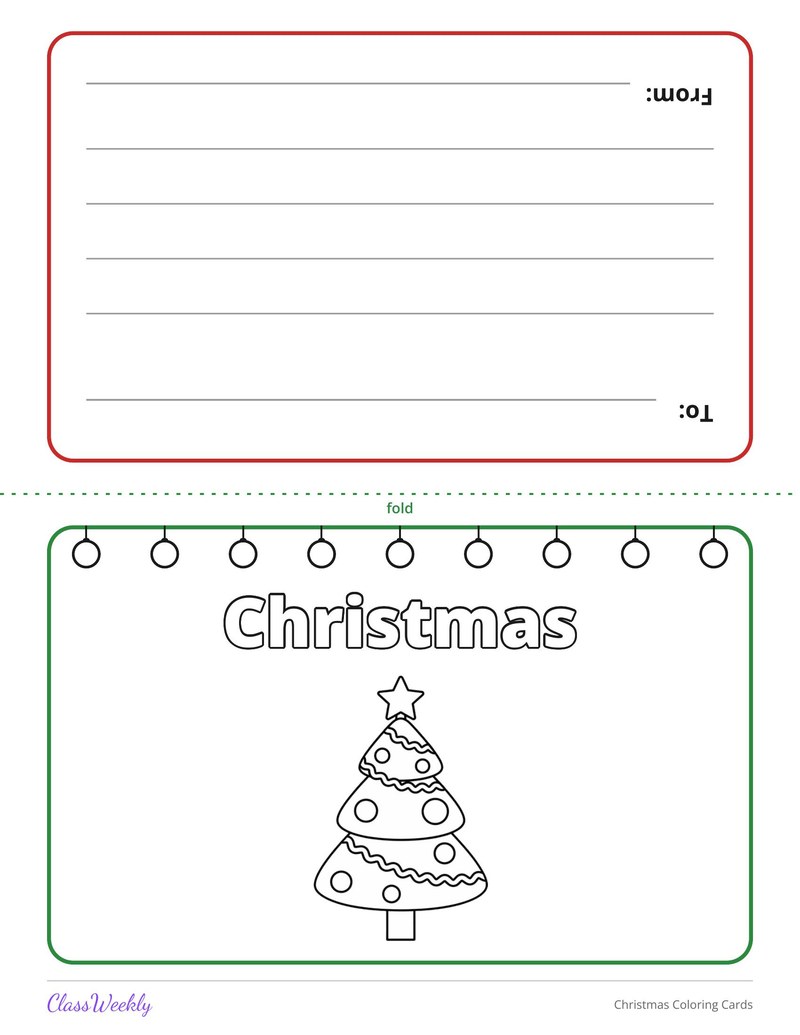 Christmas Coloring Cards - Page 2