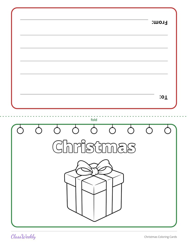 Christmas Coloring Cards - Page 3