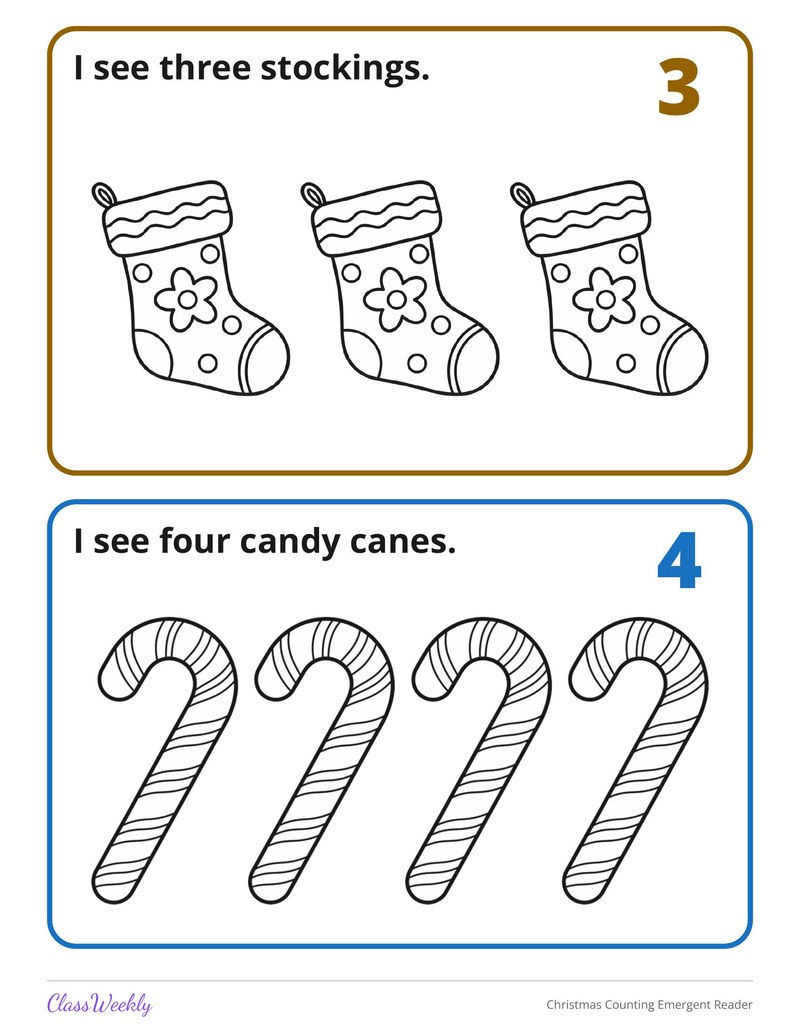 Christmas Counting Emergent Reader - Page 4