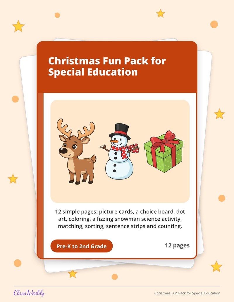Christmas Fun Pack for Special Education - Page 1