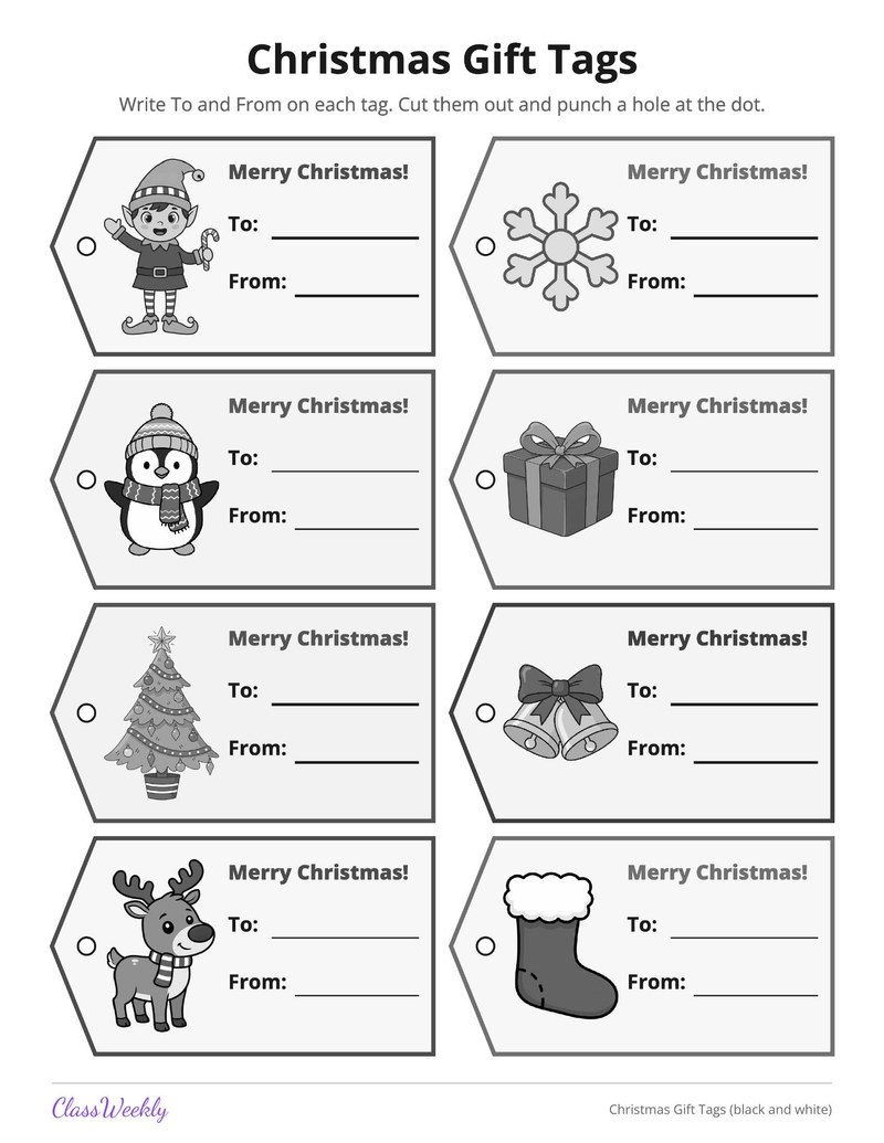 Christmas Gift Tag Templates - Page 2