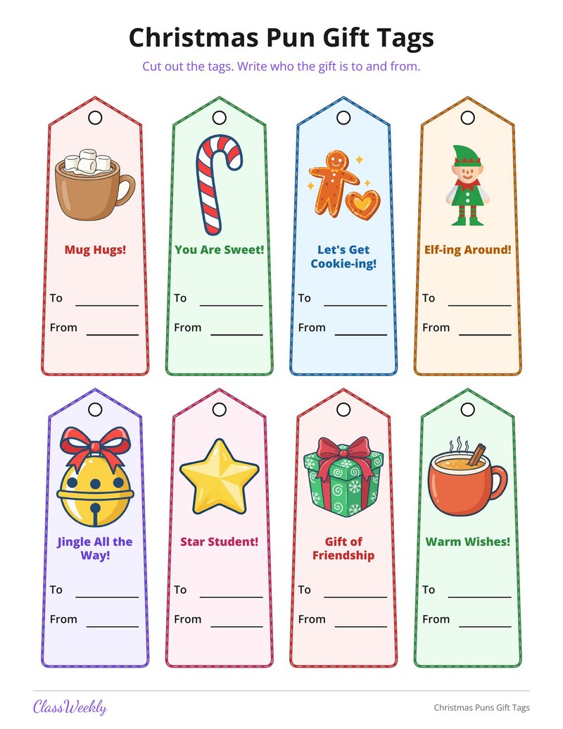 Christmas Puns Gift Tags - Page 2
