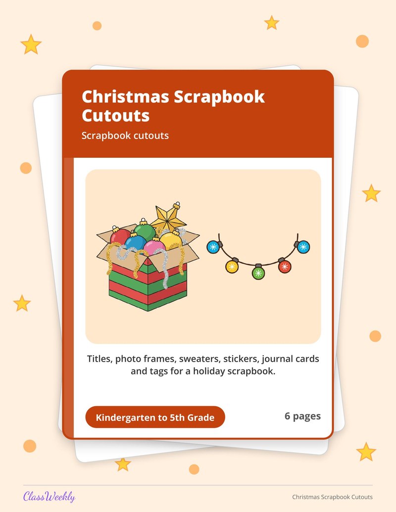 Christmas Scrapbook Cutouts - Page 1
