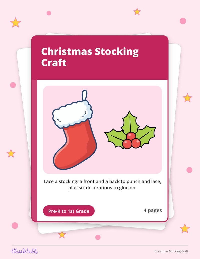 Christmas Stocking Craft - Page 1