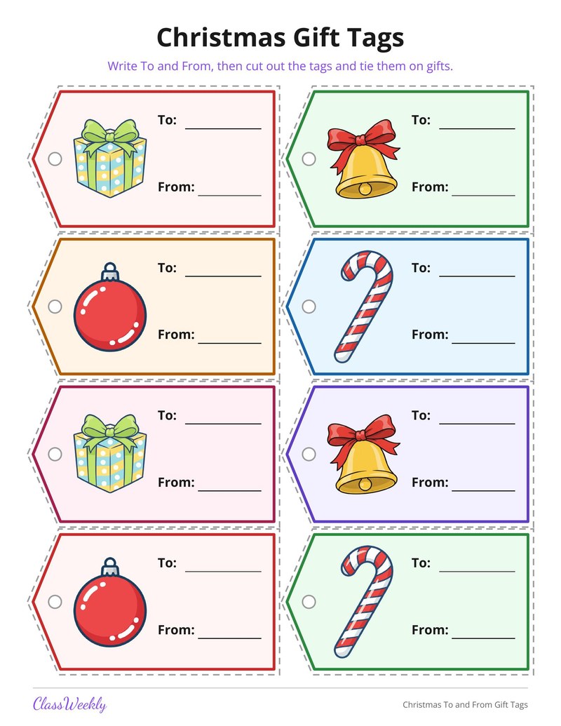 Christmas To and From Gift Tags - Page 2