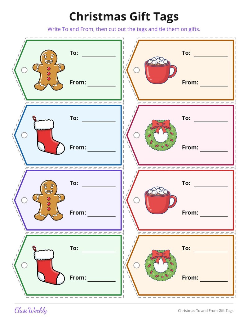 Christmas To and From Gift Tags - Page 3
