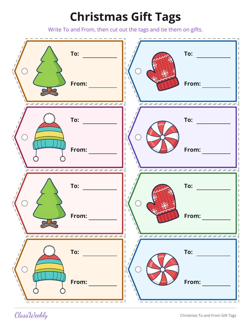 Christmas To and From Gift Tags - Page 4