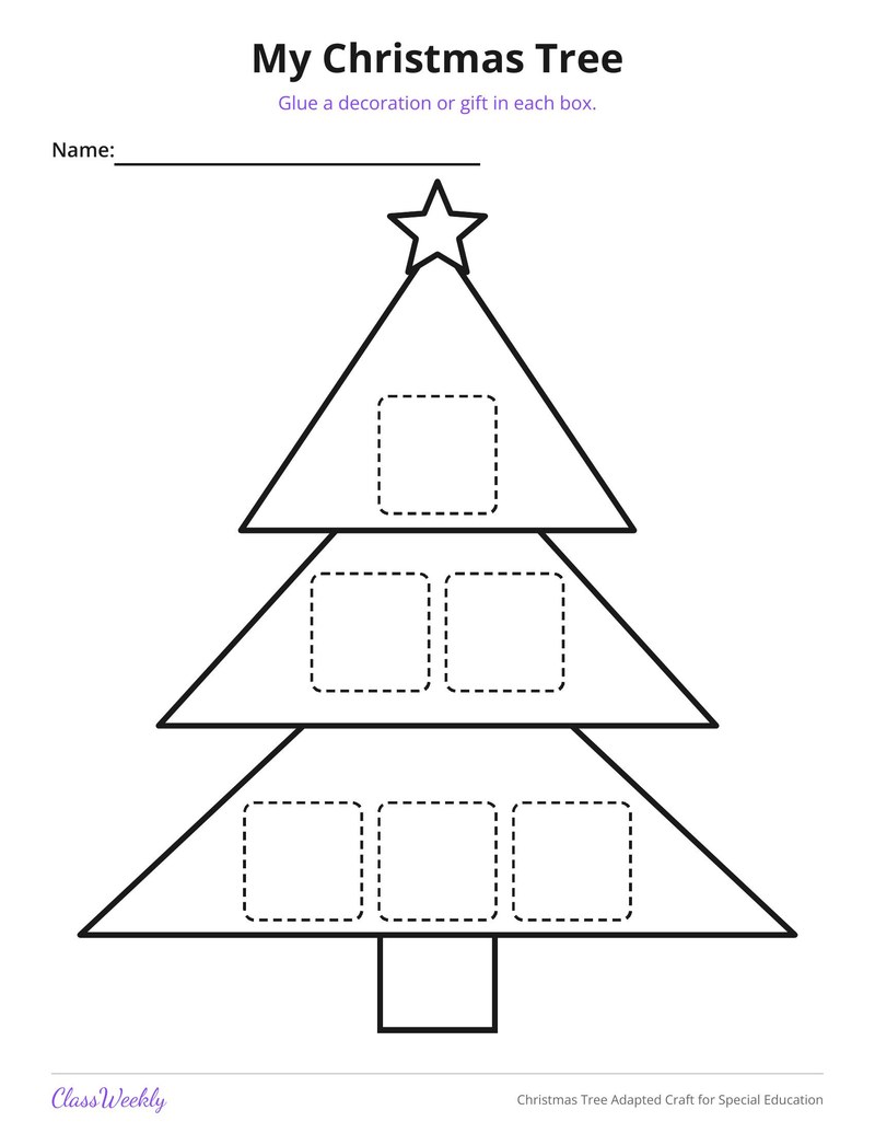 Christmas Tree Adapted Craft for Special Education - Page 2