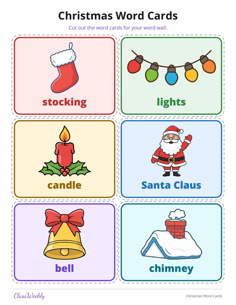 Christmas Word Cards - Page 2
