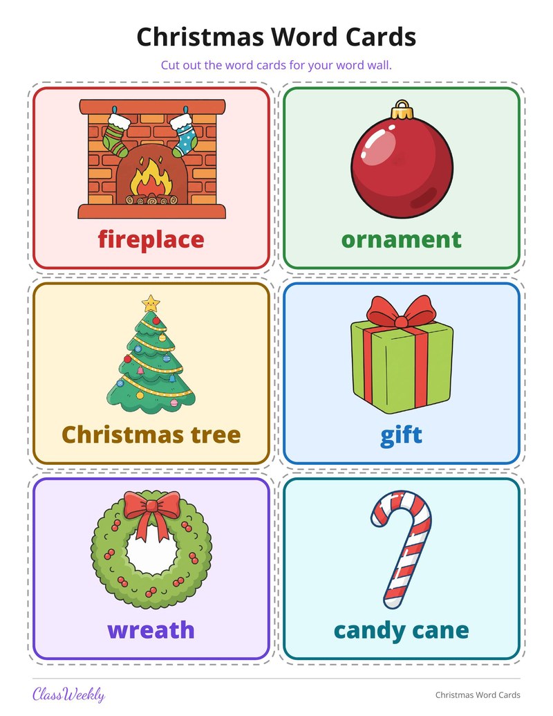 Christmas Word Cards - Page 3