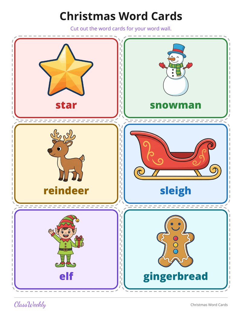 Christmas Word Cards - Page 4