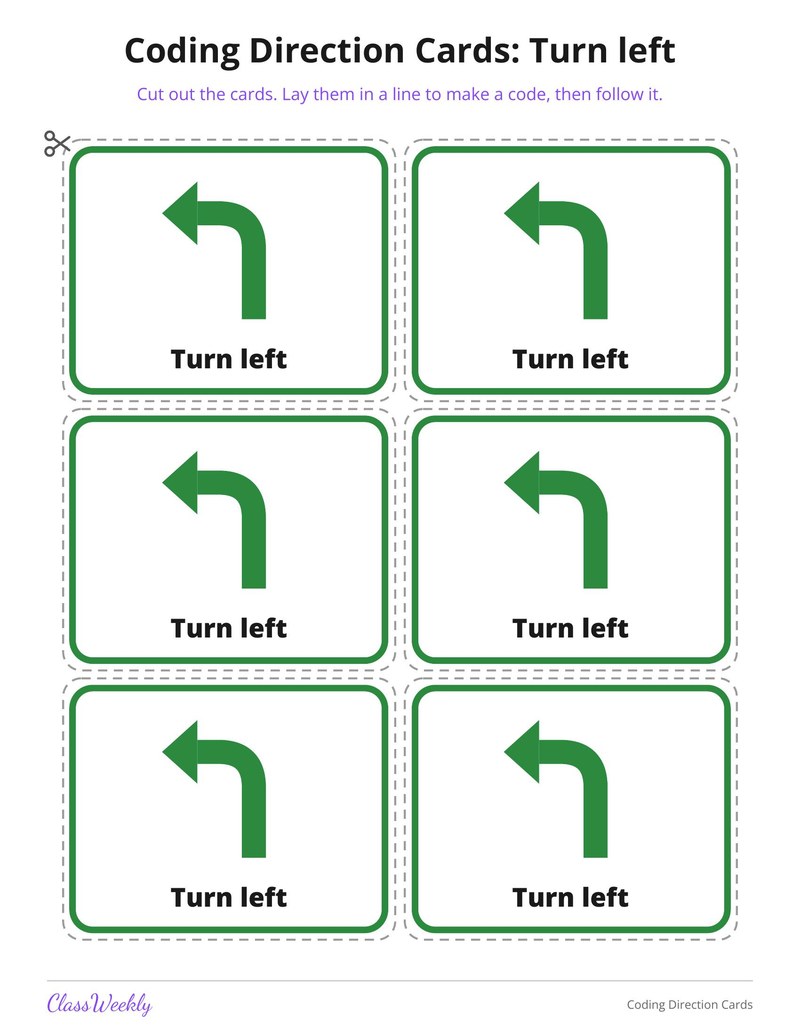 Coding Direction Cards - Page 4
