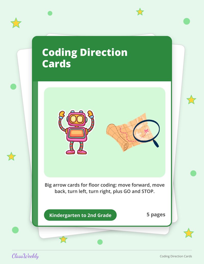 Coding Direction Cards - Page 1