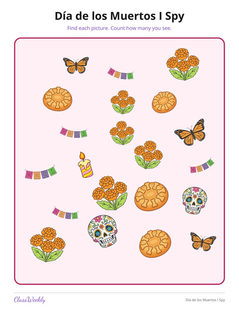 Día de los Muertos I Spy - Page 1